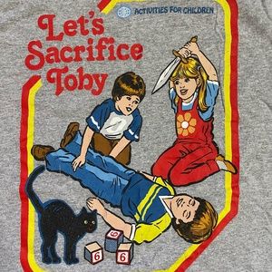 Heather Grey Funny "Let's Sacrifice Toby" Womens Tee